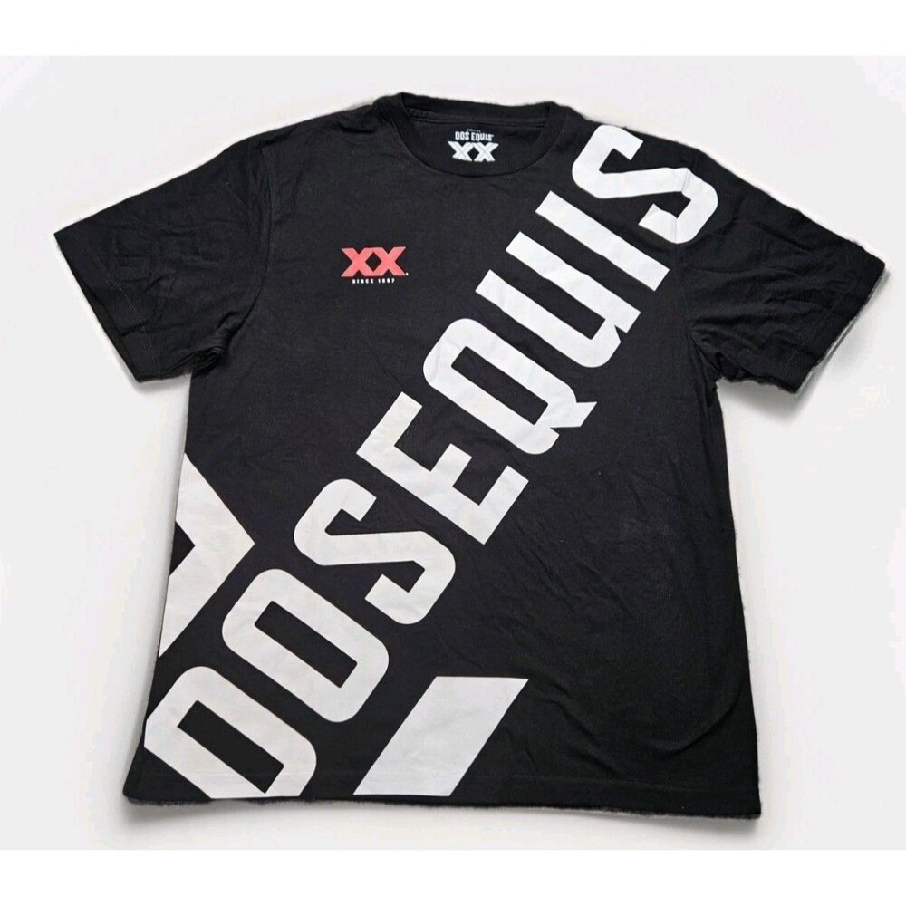 DOS EQUIS AOP Promo TShirt Black White Tagged XXL Fit XL